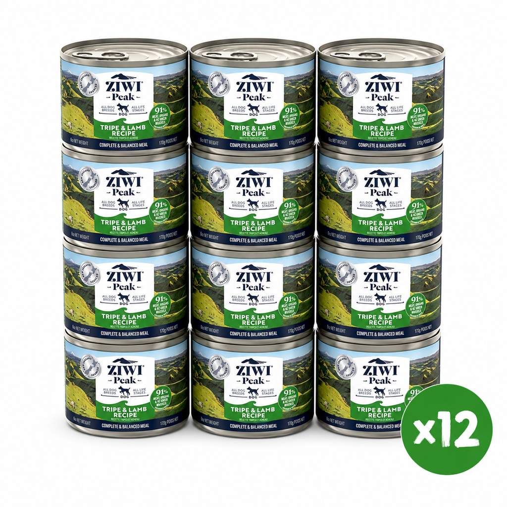 ZIWI Peak Canned Wet Tripe & Lamb Recipe for Dogs (170g) — Best Before Oct 2027