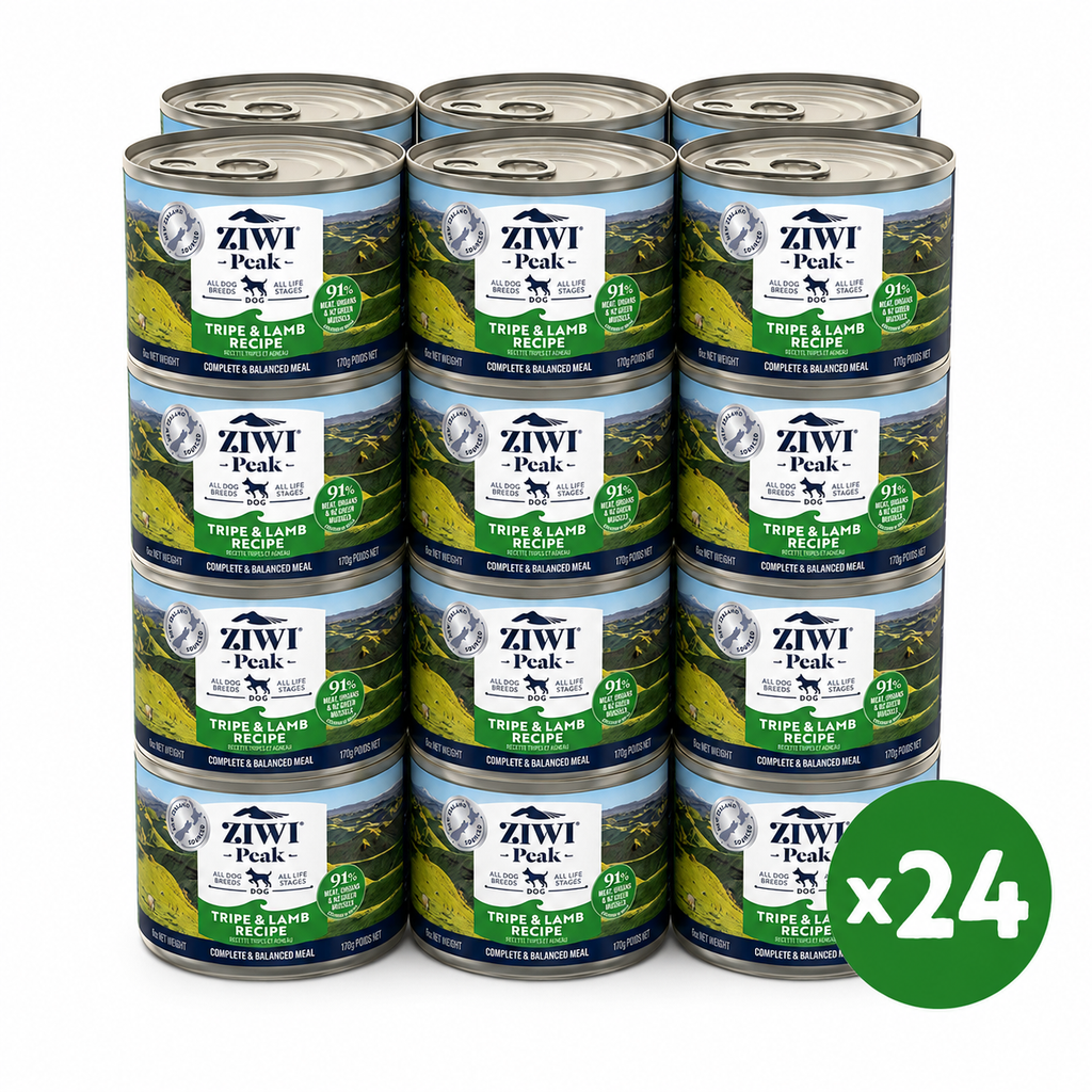 ZIWI Peak Canned Wet Tripe & Lamb Recipe for Dogs (170g) — Best Before Oct 2027