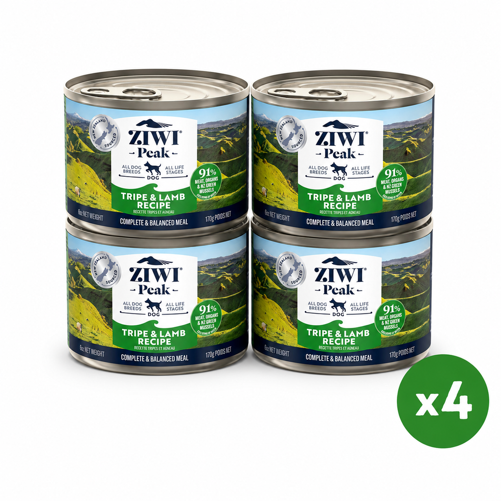 ZIWI Peak Canned Wet Tripe & Lamb Recipe for Dogs (170g) — Best Before Oct 2027