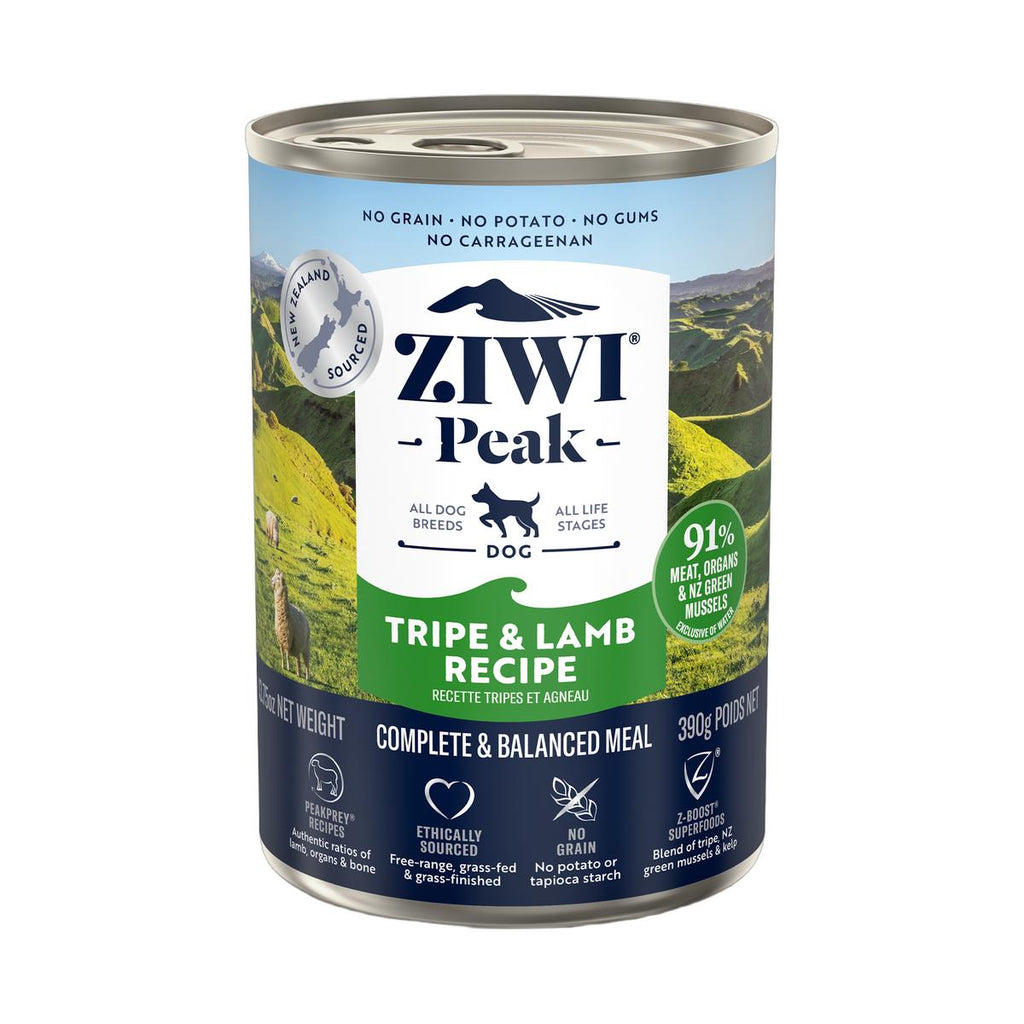 ZIWI Peak Canned Wet Tripe & Lamb Recipe for Dogs (390g)