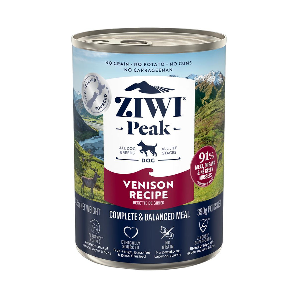 ZIWI Peak Canned Wet Venison Recipe for Dogs (390g)
