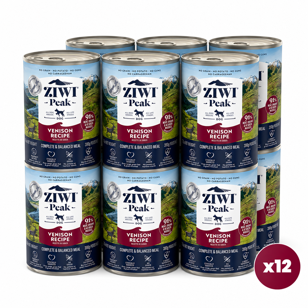 ZIWI Peak Canned Wet Venison Recipe for Dogs (390g) — Best Before Aug 2027