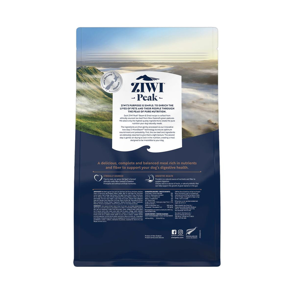 ZIWI Peak ziwi-peak-steam-dried-beef-pumpkin-dog (800g-back)