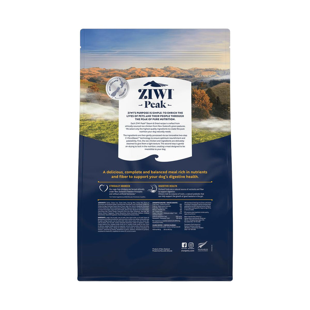 ZIWI Peak ziwi-peak-steam-dried-chicken-orchard-fruits-dog (1.5kg-back)