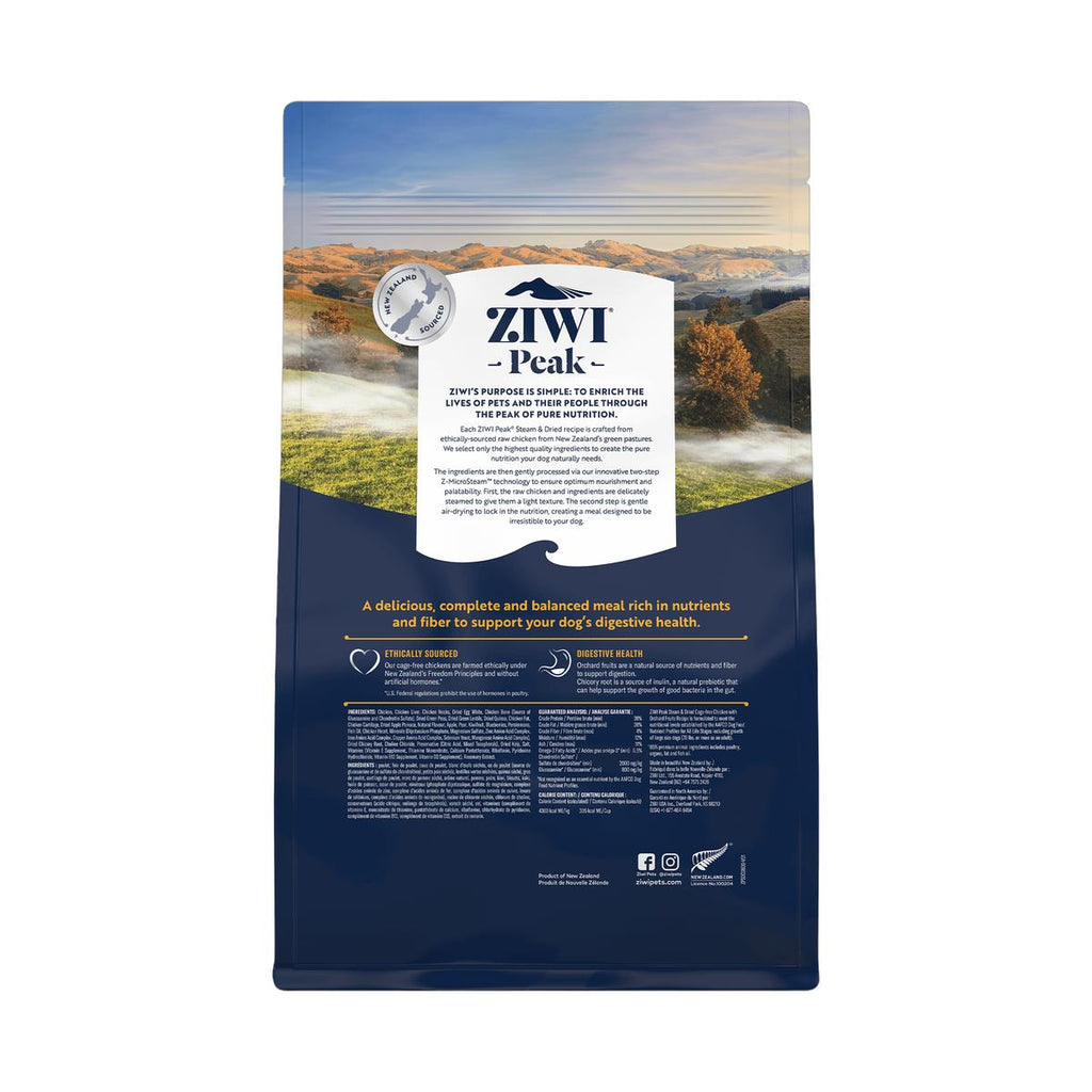 ZIWI Peak ziwi-peak-steam-dried-chicken-orchard-fruits-dog (800g-back)