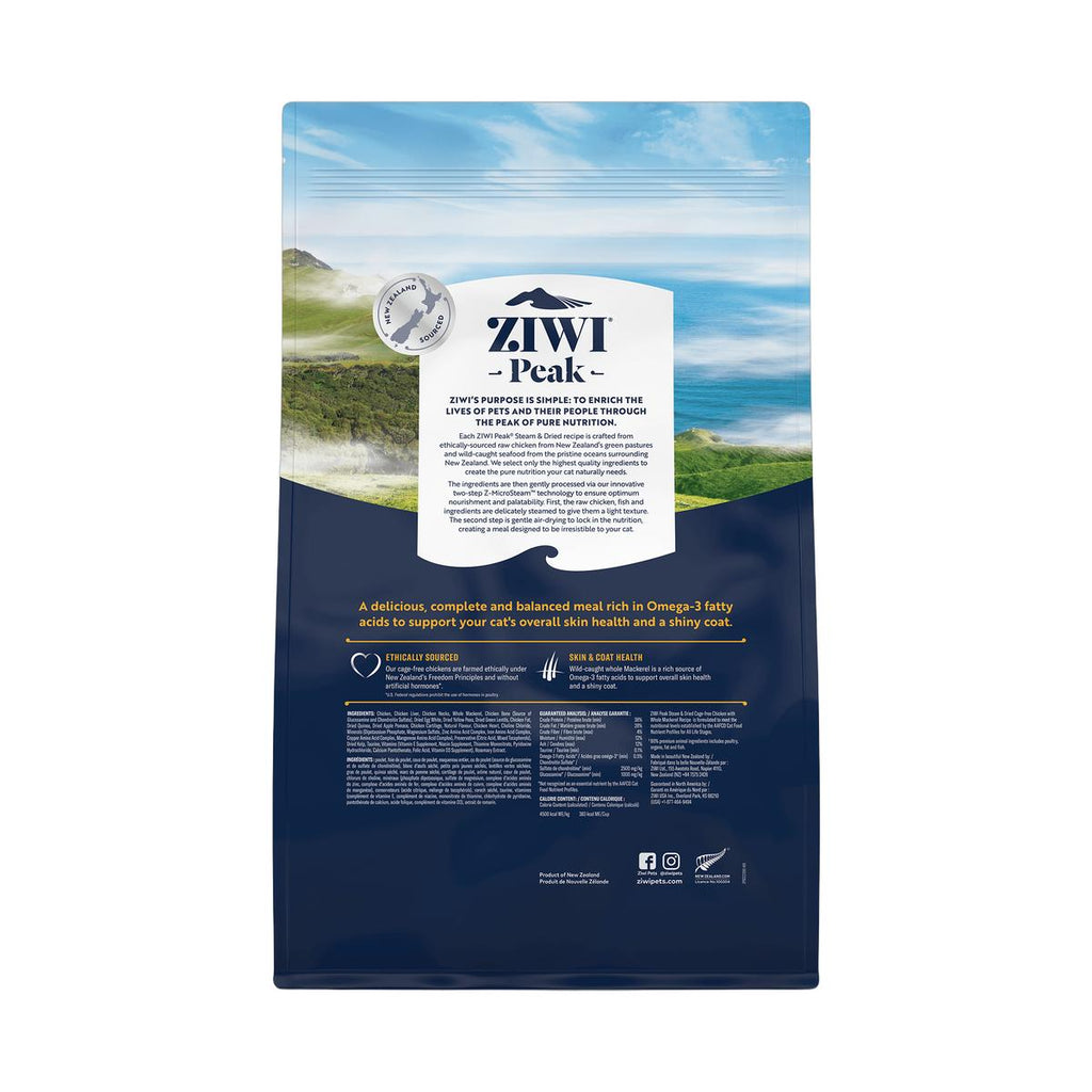 ZIWI Peak ziwi-peak-steam-dried-chicken-whole-mackerel-cat (2.2kg-back)