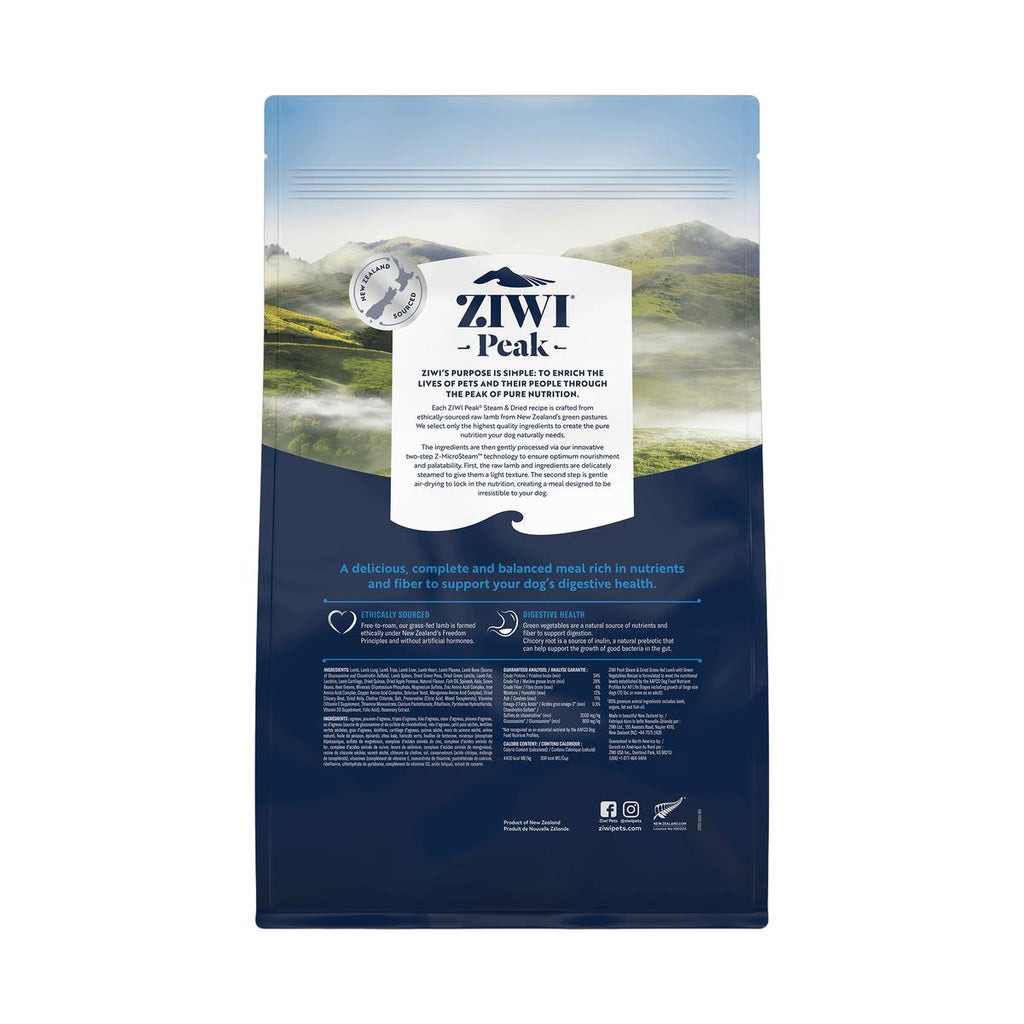ZIWI Peak ziwi-peak-steam-dried-lamb-green-vegetables-dog (1.5kg-back)