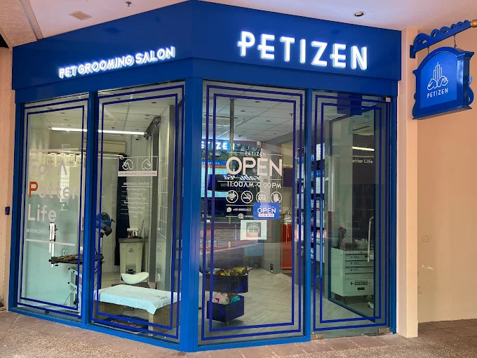The blue Petizen shopfront at 30 Robertson Quay